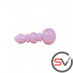 RIBBED NEON GLASS HAND PIPE  5inch 3CT/PK